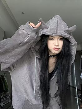 Amazon.co.jp: [KEWJYUE] 地雷系 パーカー 長袖 レディース ジップ