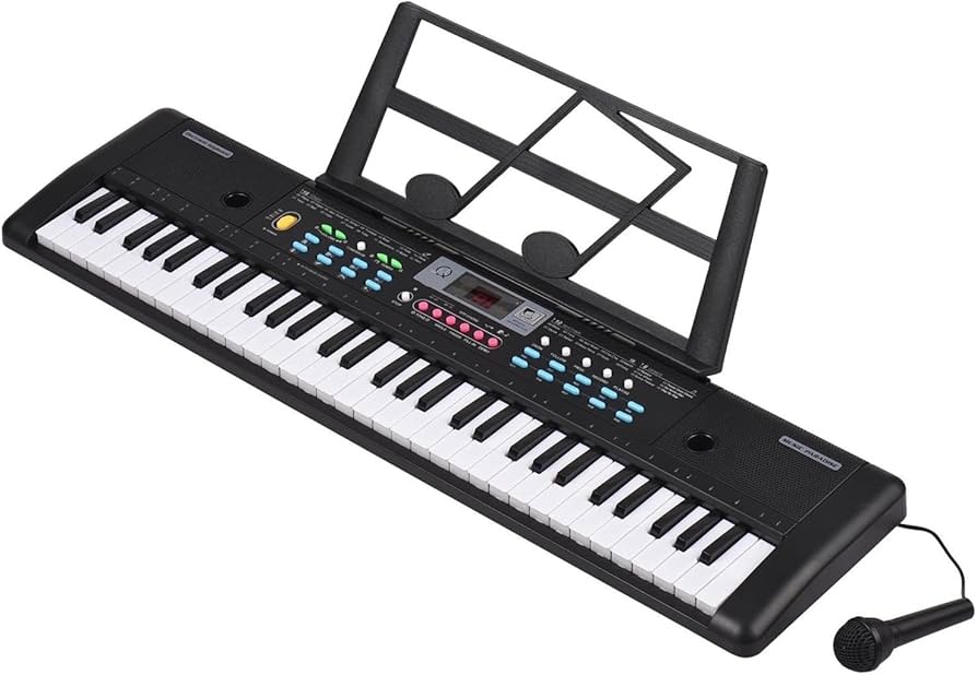 Amazon | 電子キーボード 初心者 61 キー USB 電子ピアノマイク付き