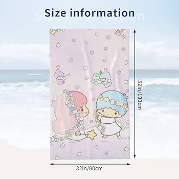 Amazon｜リトルツインスターズ キキララ バスタオル ビーチタオル 大判