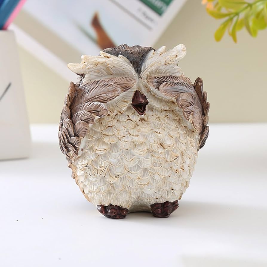 Amazon.co.jp: JAnjiaLxY フクロウの像 ふくろう 置物 マスコット