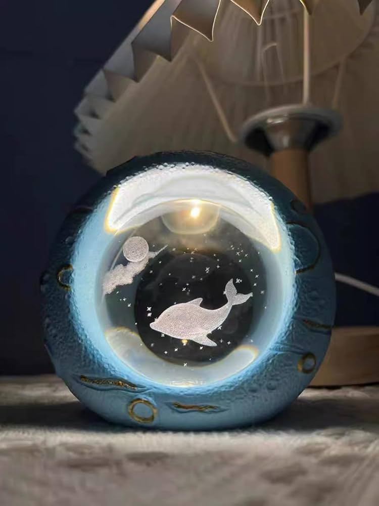 Amazon.co.jp : 3Dドルフィンクリスタルボールナイトライト