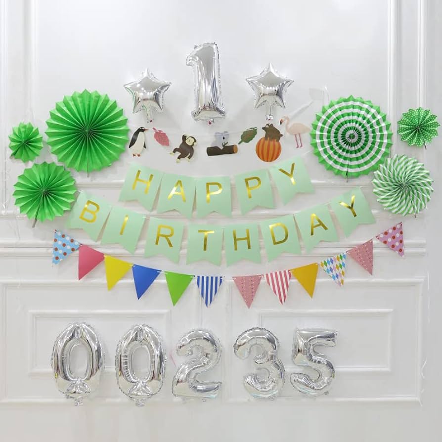 Amazon | 誕生誕生日 飾り付け ガーランド 数字 バルーン 誕生日