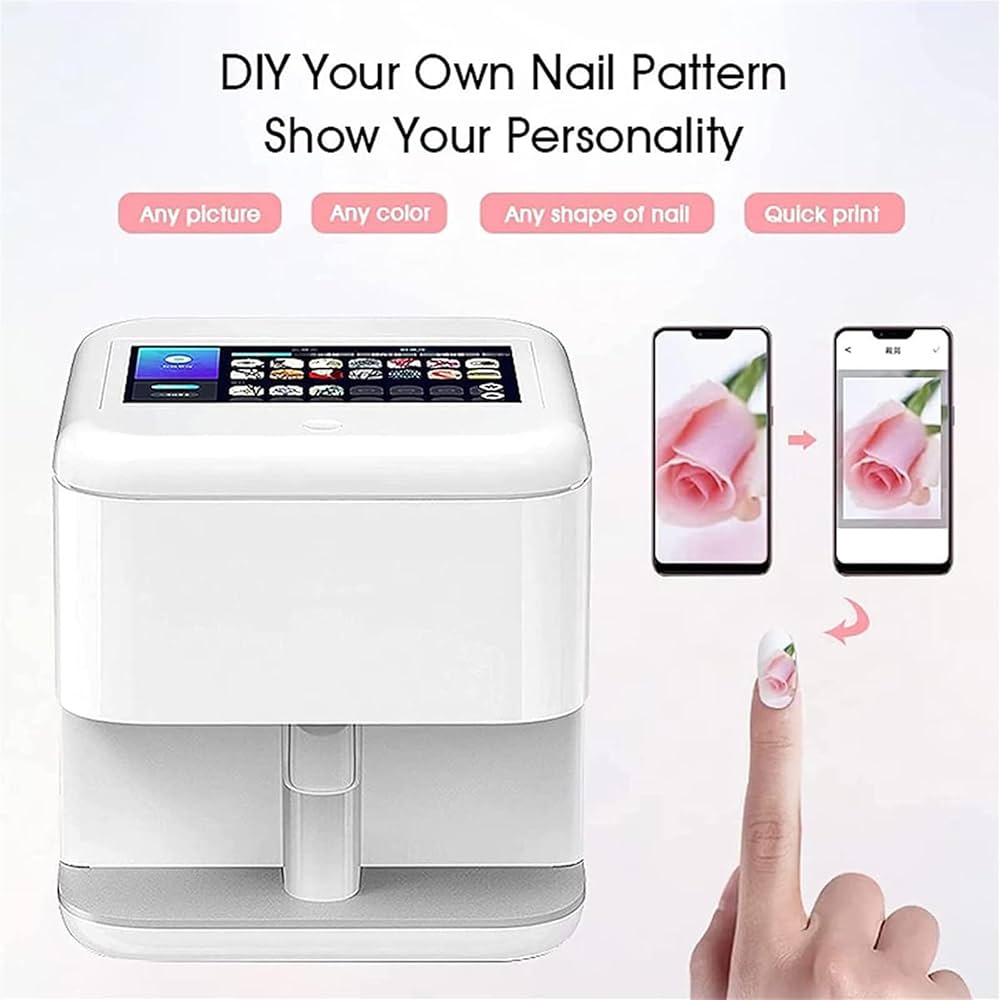 Amazon.co.jp: ポータブル 3D ネイルアート プリンター マシン転送画像