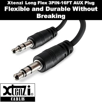 Amazon.com: Xtenzi 3Pin Jack Flex Cable Wire Accessory for Bass