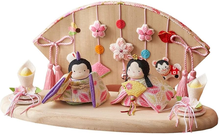 Amazon | 久月official 雛人形 ぽてりひな二人 木製飾台 R-3769-Z | 平