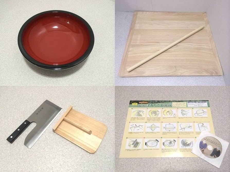 Amazon｜ナガノ産業 国産 日本製 そば打ち 5点セット 実演DVD付き 5-6