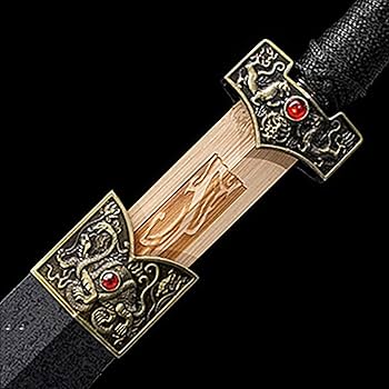 Amazon | 中国の剣 79 センチメートル黒中国手作り木刀天然竹刃木刀