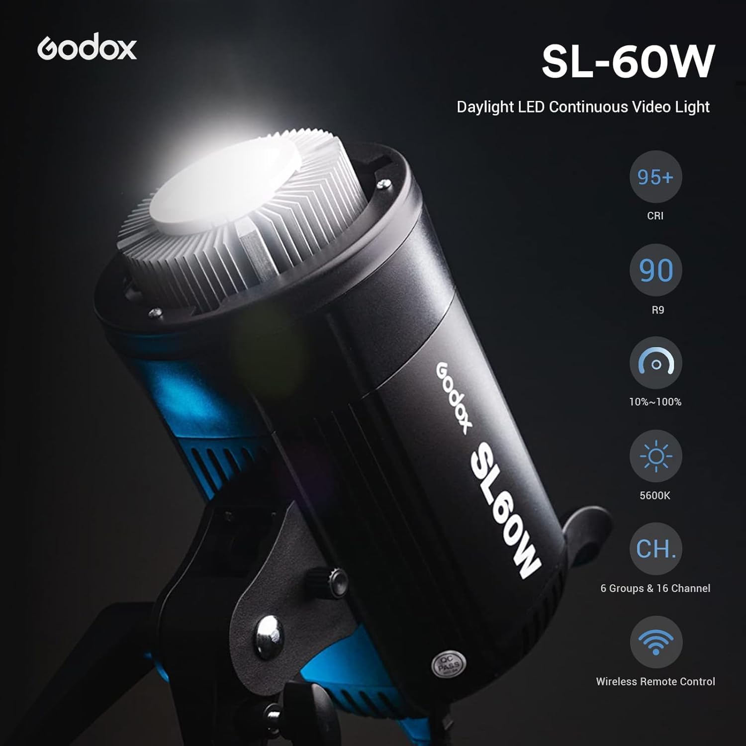 Amazon.com : Godox SL-60W SL60W Daylight Led Video Light, 5600K