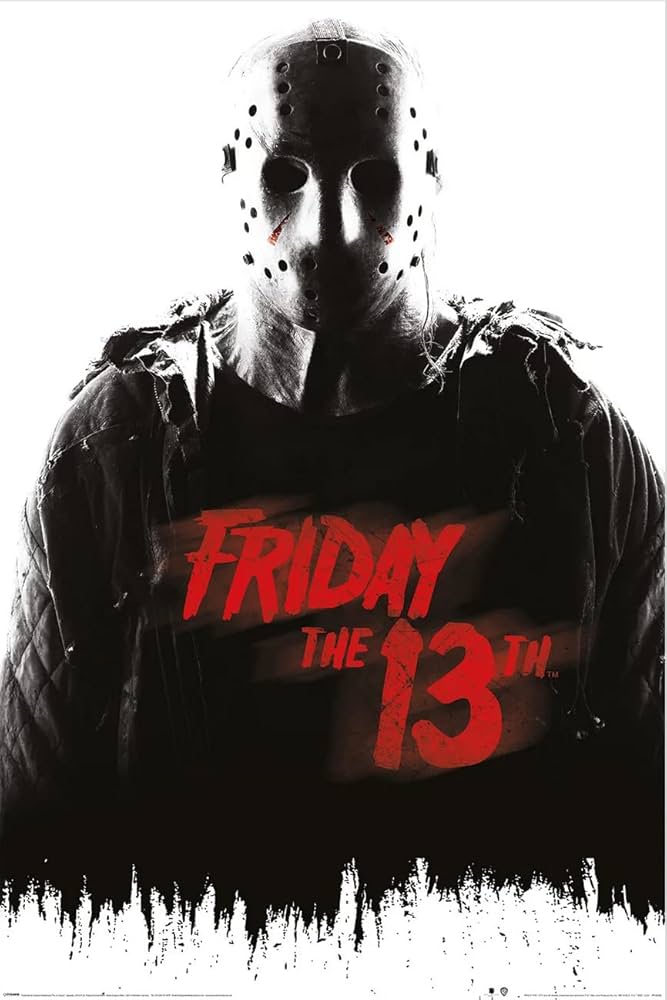 Amazon.co.jp: 13日の金曜日-映画ポスター(Jason Vorhees - B&W