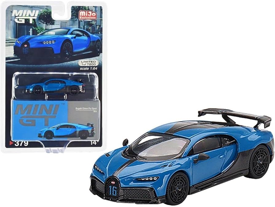 Amazon | MINI GT 1/64 ブガッティ シロン ピュアスポーツ ブルー LHD