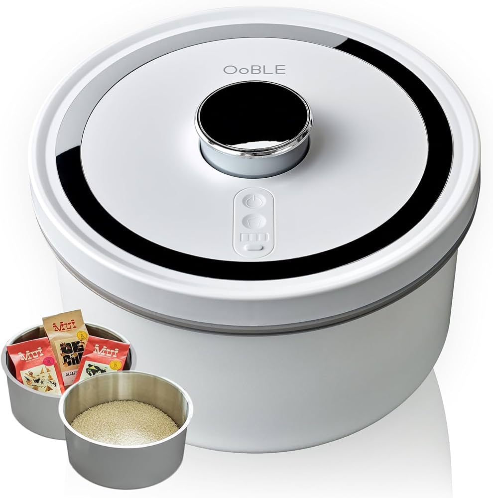 Amazon｜OoBLE(オーブル) 正規品 真空保存容器 米びつ 密閉容器 お米