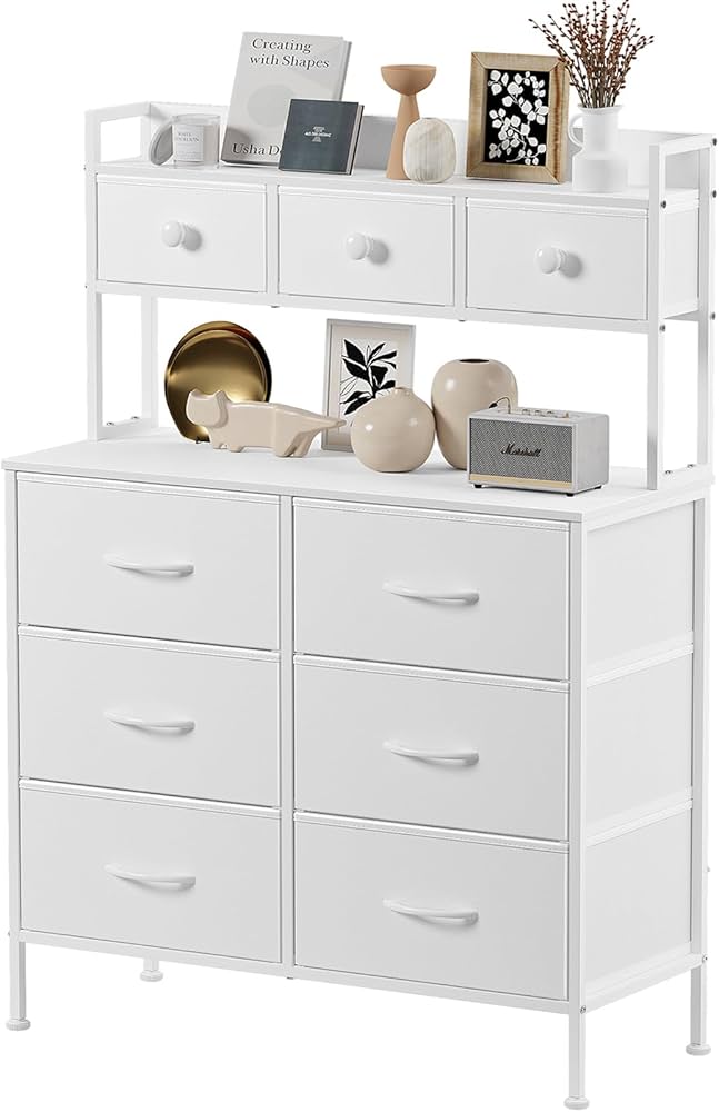 Amazon｜SINNONAKA 2段棚タンス 9杯ハイチェスト 収納チェスト