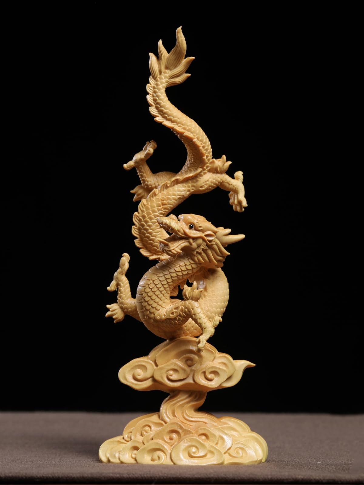 Amazon.co.jp: dsdsad龍 置物 木彫り 辰年 置物 龍神様 グッズ 金運