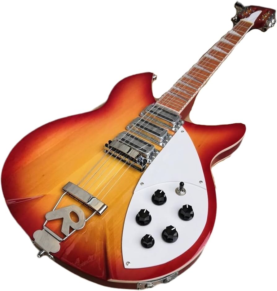 Amazon | エレクトリックギター赤ローズウッドの指板12弦エレキギター