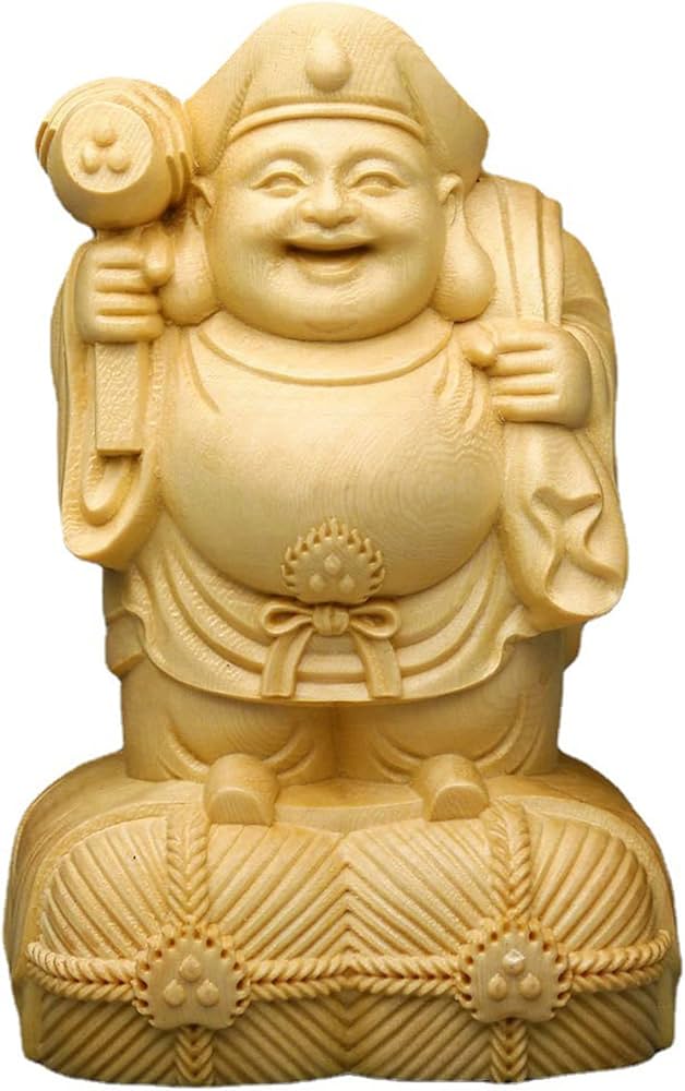 Amazon.co.jp: WANZPITS 三面大黒天 置物 大黒天 仏像 大黒様 木彫り