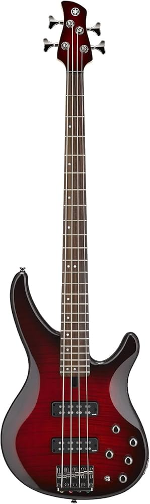 Amazon.com: Yamaha TRBX604 4-String Flamed Maple Bass Guitar, Dark