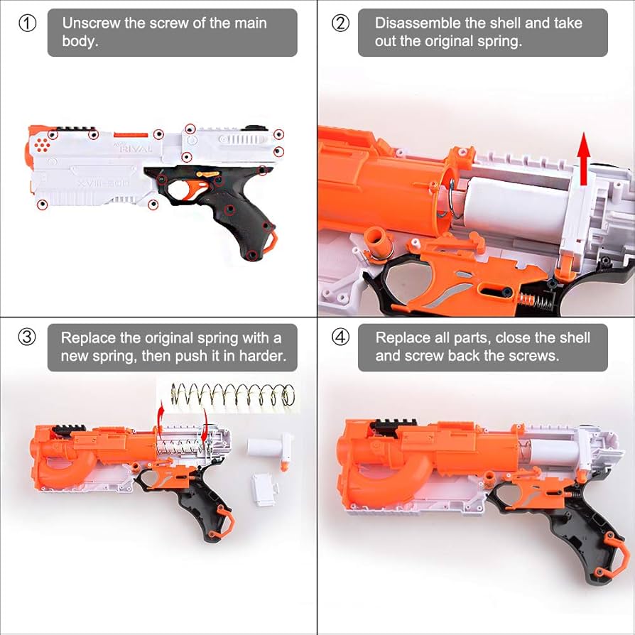 Amazon.com: WORKER 18KG Upgrade Spring Silver for Nerf Rival