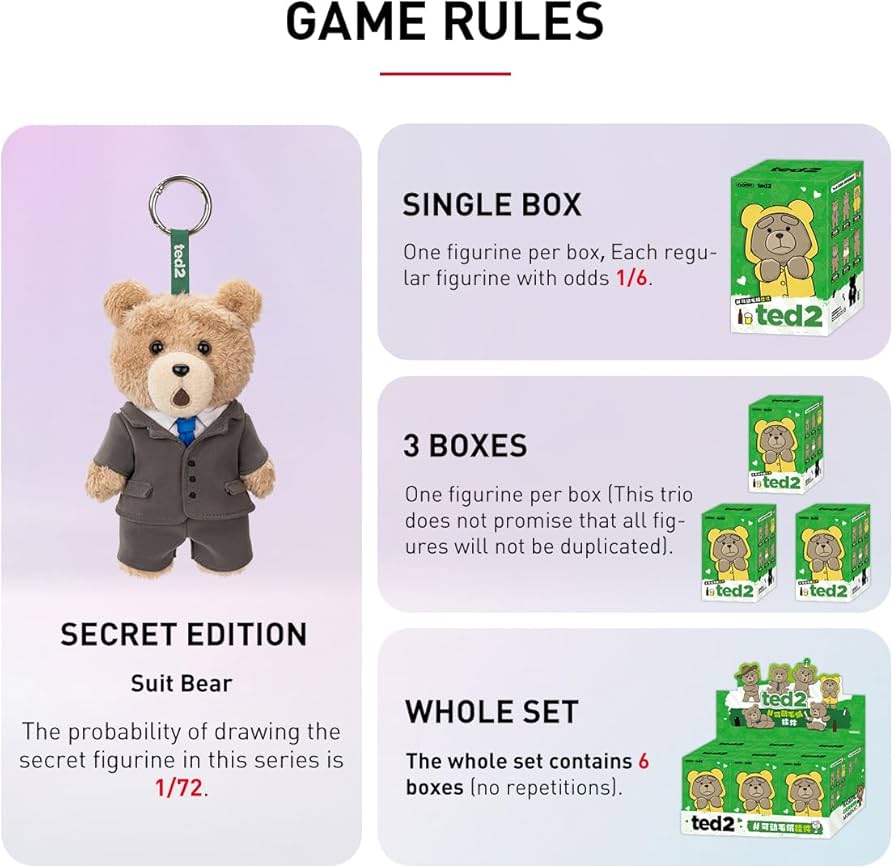 Amazon.co.jp: POP MART Ted2 Teddy Bear アクションぬいぐるみ