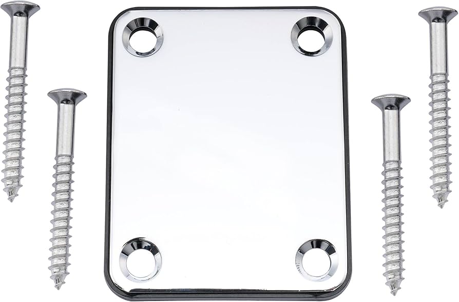Amazon.com: Musiclily 4 Holes Metal Guitar Neck Plate for Fender