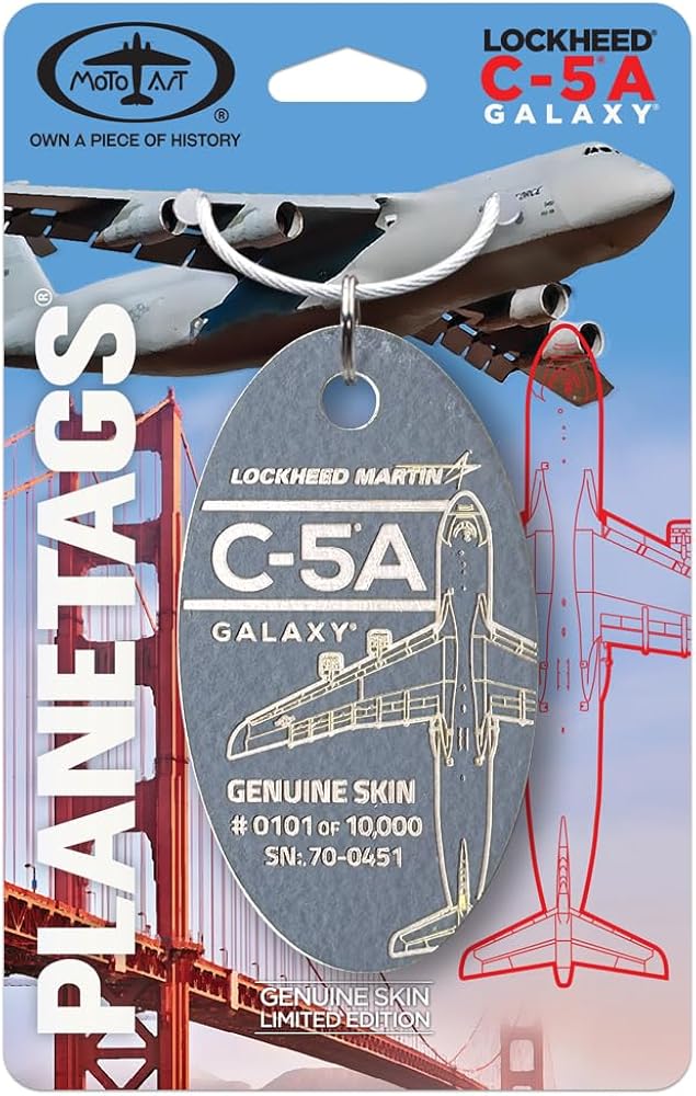 Amazon.com: PlaneTags C-5A Galaxy Grey | Genuine Aircraft Skin