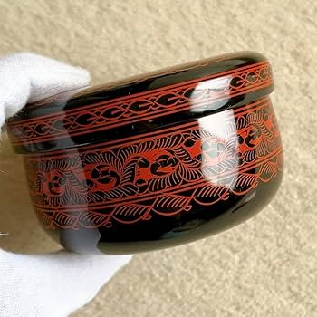 Amazon.co.jp: 讃岐 無形文化財 きんま 蒟醤 きんま塗り 棗 小物漆器