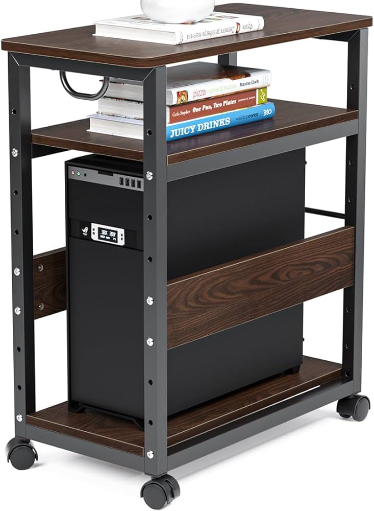 Amazon.co.jp: パソコンワゴン pcワゴン キャスター付き デスク 3段