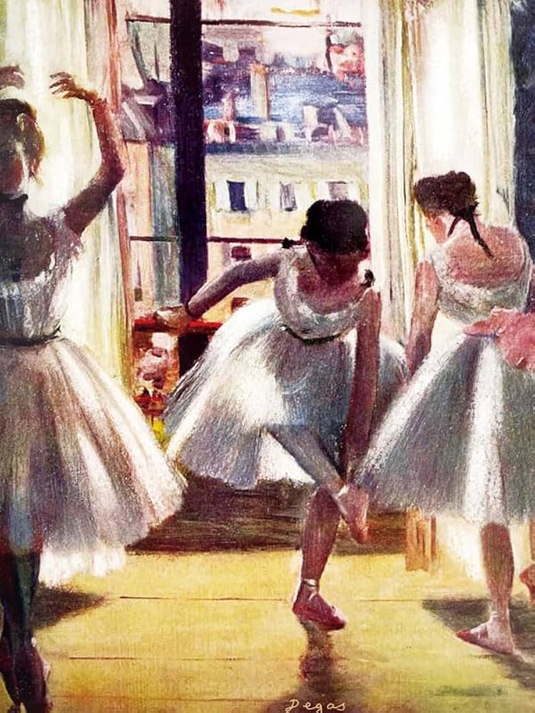 Amazon.co.jp: JHA 絵画 アート額絵 世界の名画 ドガ「三人の踊り子