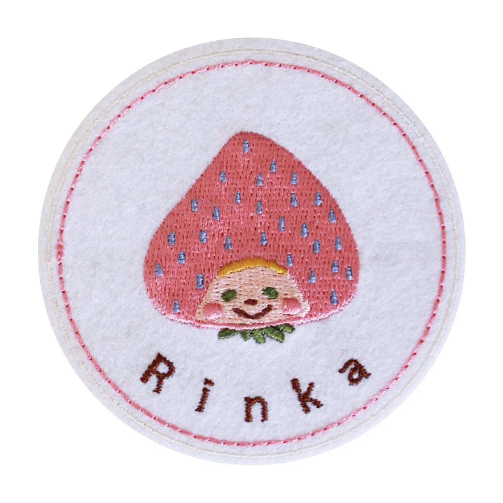 Amazon.co.jp: お名前ワッペン wappenn いちごちゃん(ピンク) お名前
