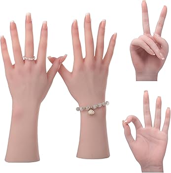 Amazon | MOTLEYBEAN ハンドモデル シリコン手 模型 骨格付き ハンド