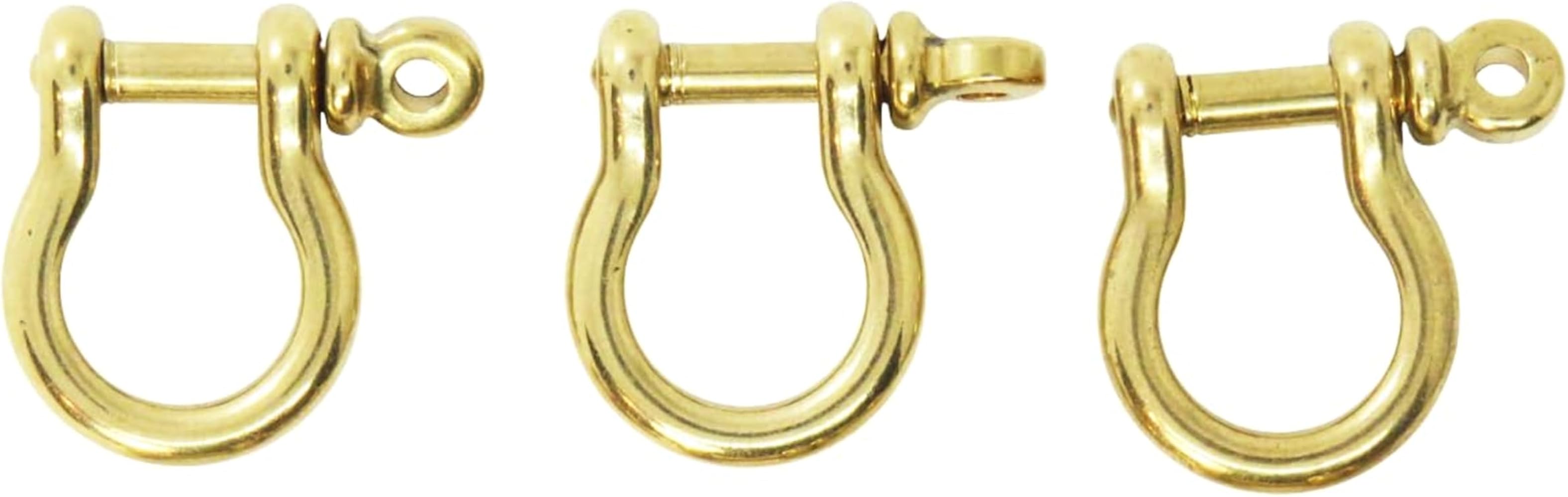 Amazon.co.jp: 馬蹄型 ゴールド シャックル 真鍮 キーホルダー 金具