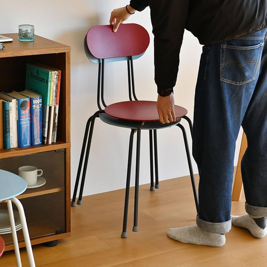 Amazon.co.jp: マジス マリオリナ スタッキングチェア レッドボルドー