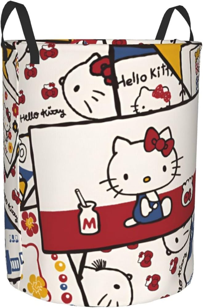 Amazon｜ハローキティ 洗濯かご 収納バスケット 洗濯物入れ ランドリー