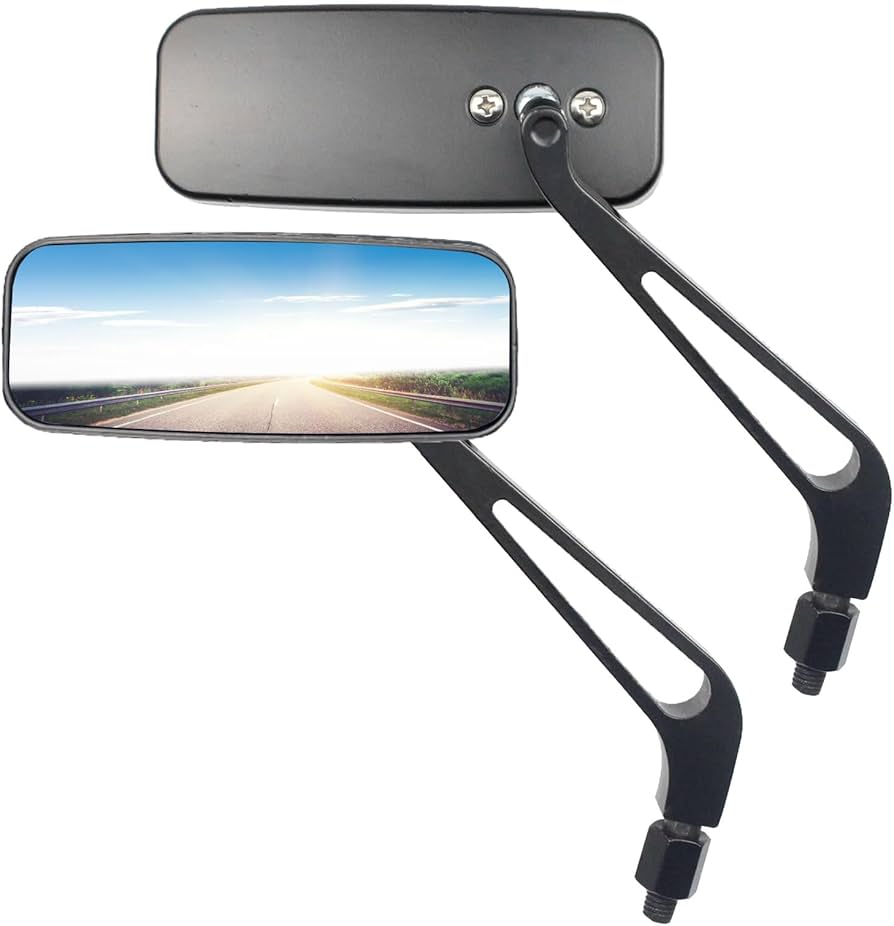 Amazon | Archnote バイク スクエア ミラー 8mm 10mm 左右 セット 変換