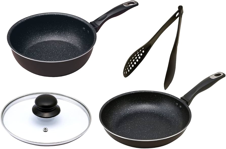 Amazon.co.jp: 谷口金属 IH対応マーブルコーティング4点セット