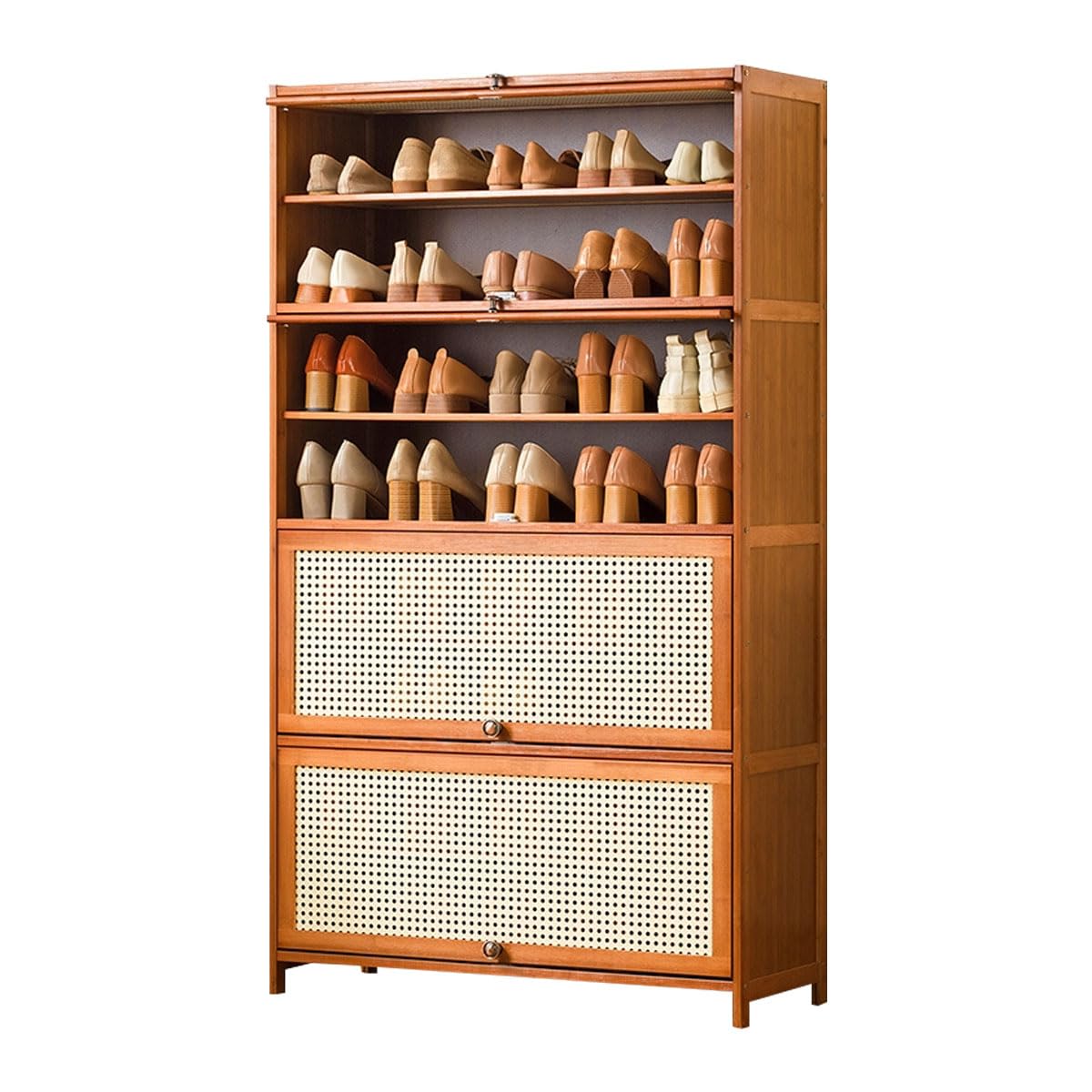 Amazon｜Yumcute シューズボックス 下駄箱 8段 幅80×奥行32×高さ140cm