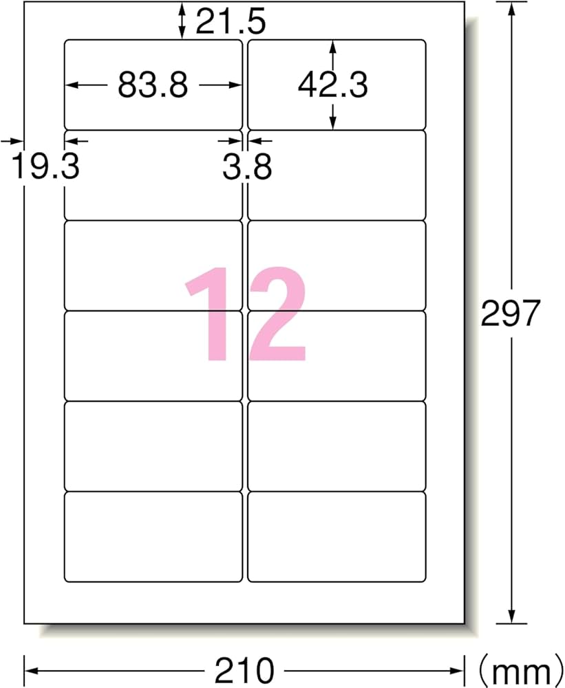 Amazon | エーワン ラベルシール インクジェット 超耐水 光沢紙 12面