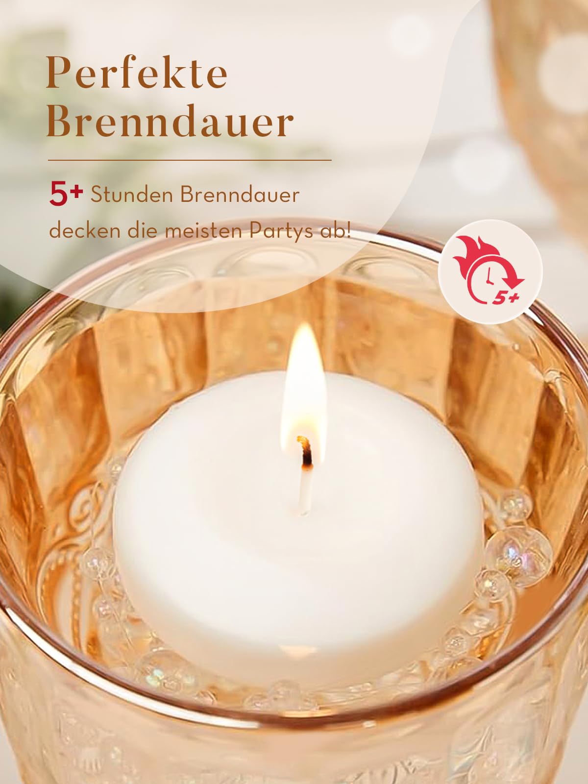 Amazon.co.jp: Ashlux ホワイトフローティングキャンドル 2インチ、36