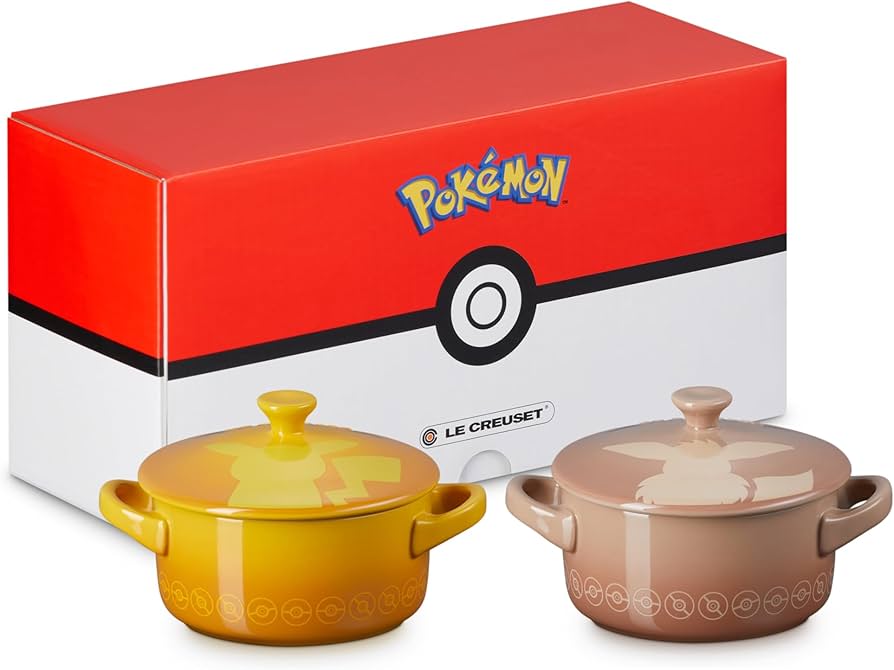 Amazon.co.jp: Le Creuset Pokemon Mini Cocotte (Set of 2), Pikachu
