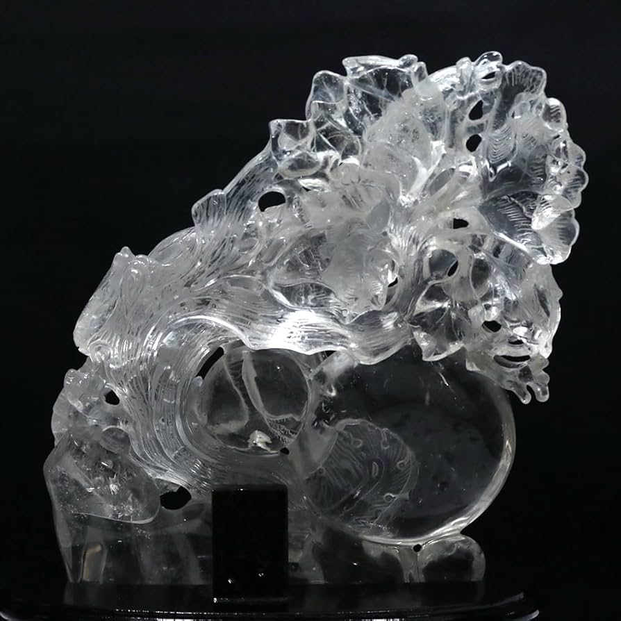 Amazon.co.jp: 【石流通センター】☆一点物☆【彫刻置物】鳳凰 水晶