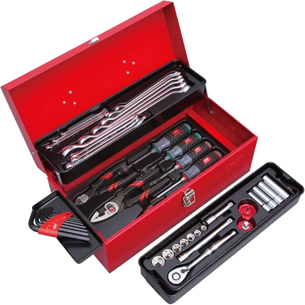 Amazon | 京都機械工具(KTC)9.5sq.[43点組]片開きメタルケース工具