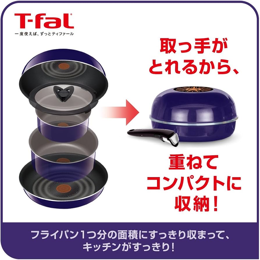 Amazon.co.jp: ティファール 鍋 フライパン 9点 セット 着脱式取っ手