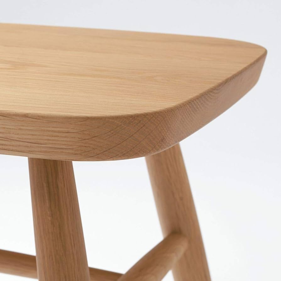 Amazon｜無印良品 オーク材スツール・丸脚 幅52.5×奥行34×高さ44cm