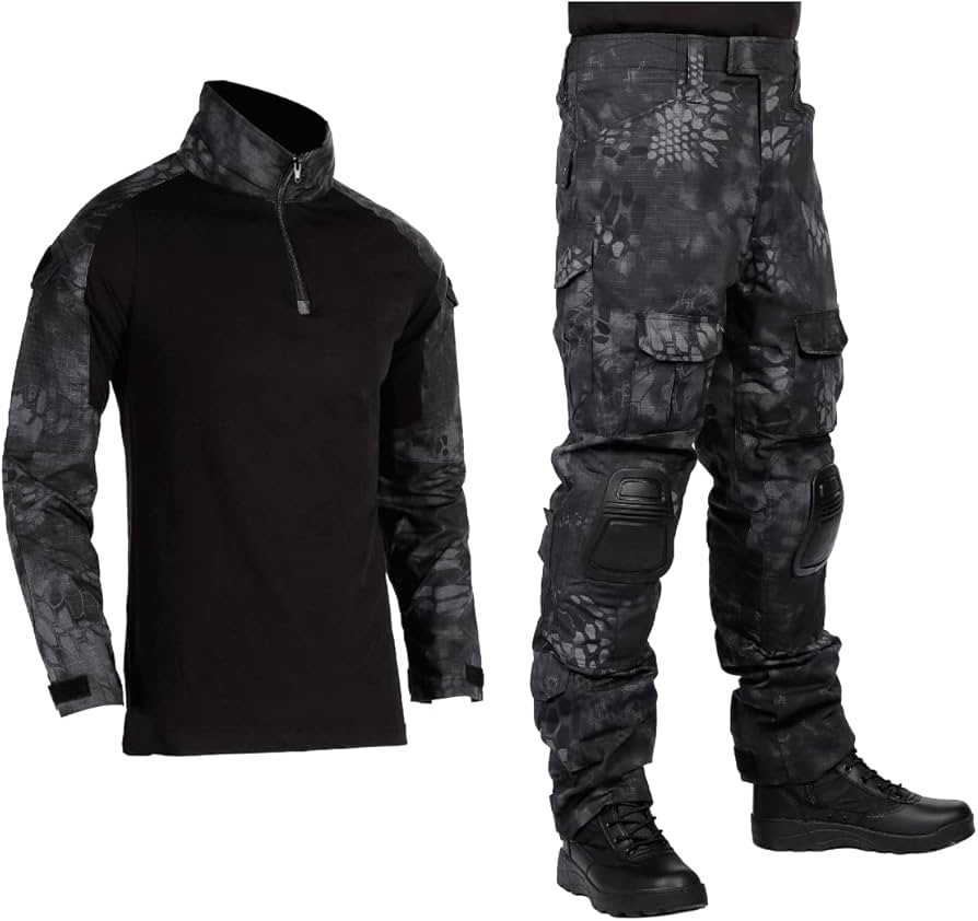 Amazon.co.jp: [HEAT VOICE] サバゲー コンバット 迷彩服 戦闘服 長袖