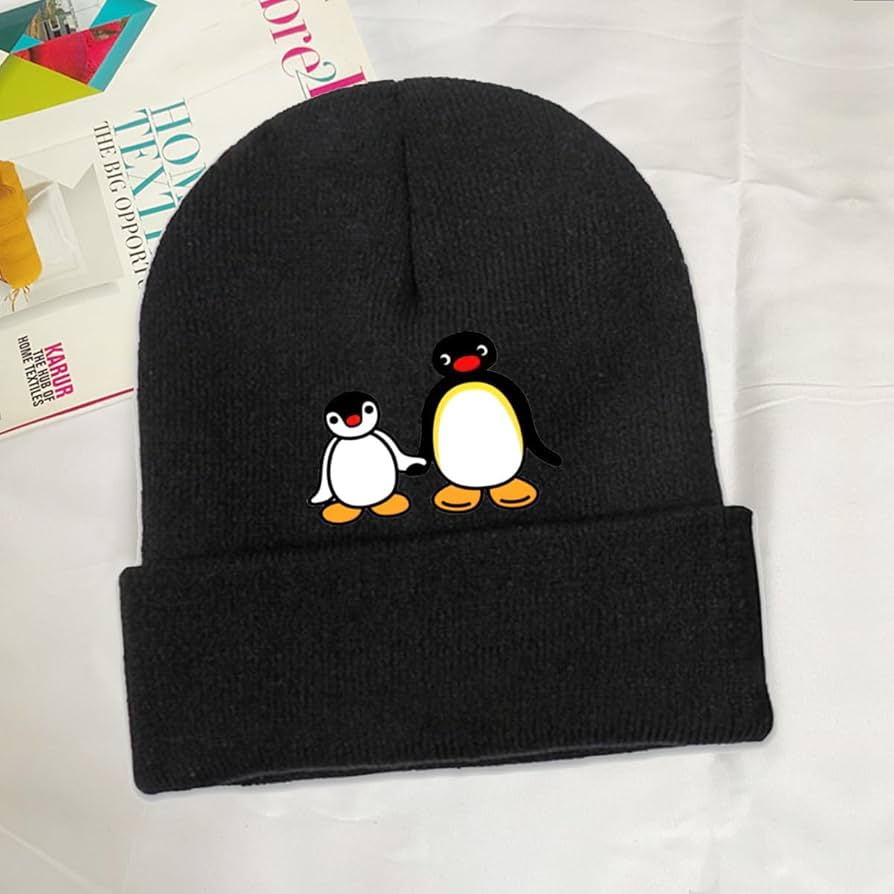 Amazon.co.jp: ペンギン キャラクターピングーニット帽子 ニット