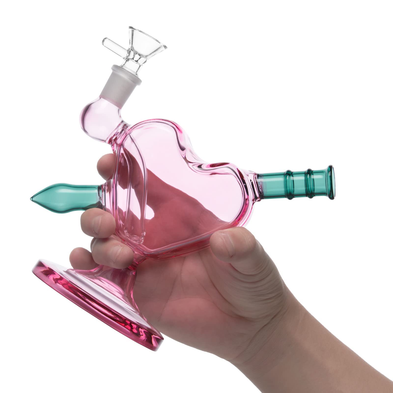 Amazon.co.jp: RORA 6インチガラスボング ハートシェイプ