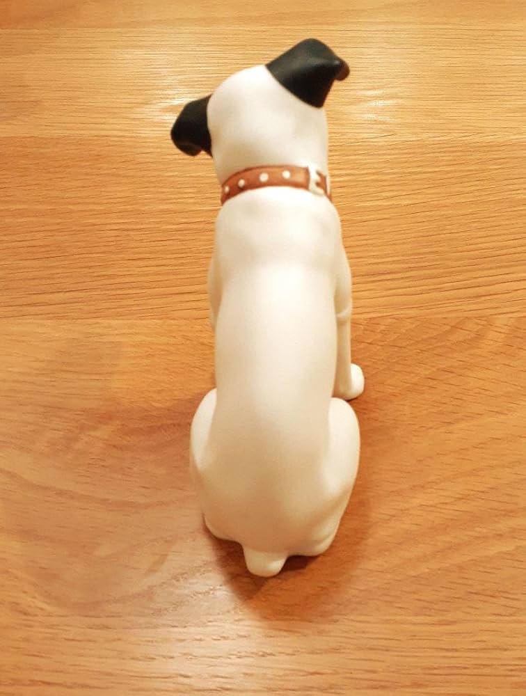 金運 ビクター犬の置物 黒色台座付き 金運ビクター犬の置物 黒色台座付き