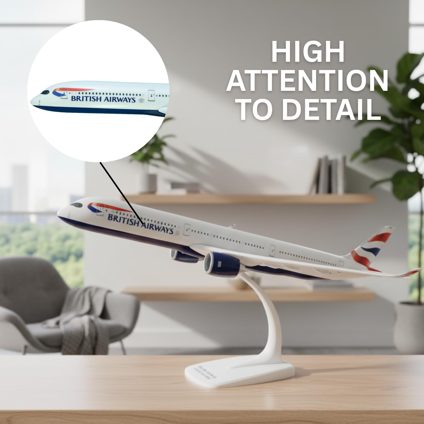 Amazon.com: AeroClix British Airways Airbus A350-1000 Model Plane