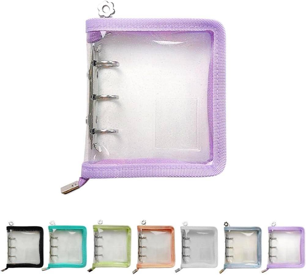 Amazon | 【LINAXYZ】3穴 ミニバインダー トレカ シール チェキ 缶