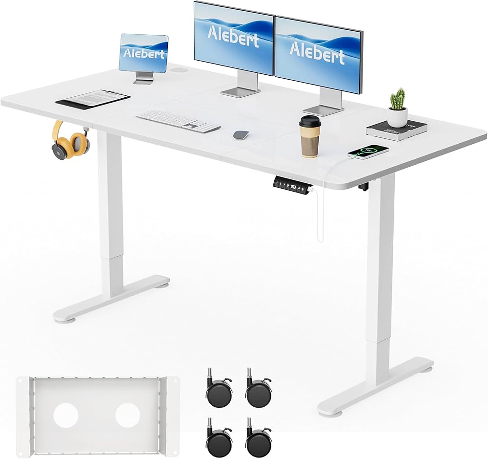 Amazon.co.jp: Alebert｢アレベルト｣ 電動式 昇降デスク 昇降式デスク