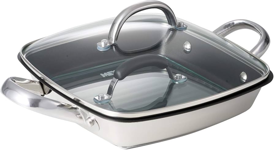 Amazon｜マイヤー(Meyer) グリルパン 24cm ステンレス ふっ素樹脂加工